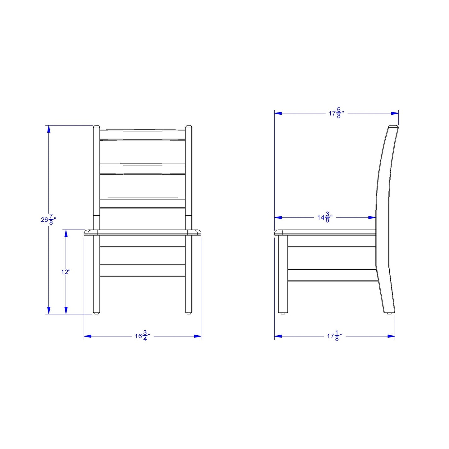 Jonti - Craft Instructor’s Ladderback Chair Pair - 12" Height - SchoolOutlet