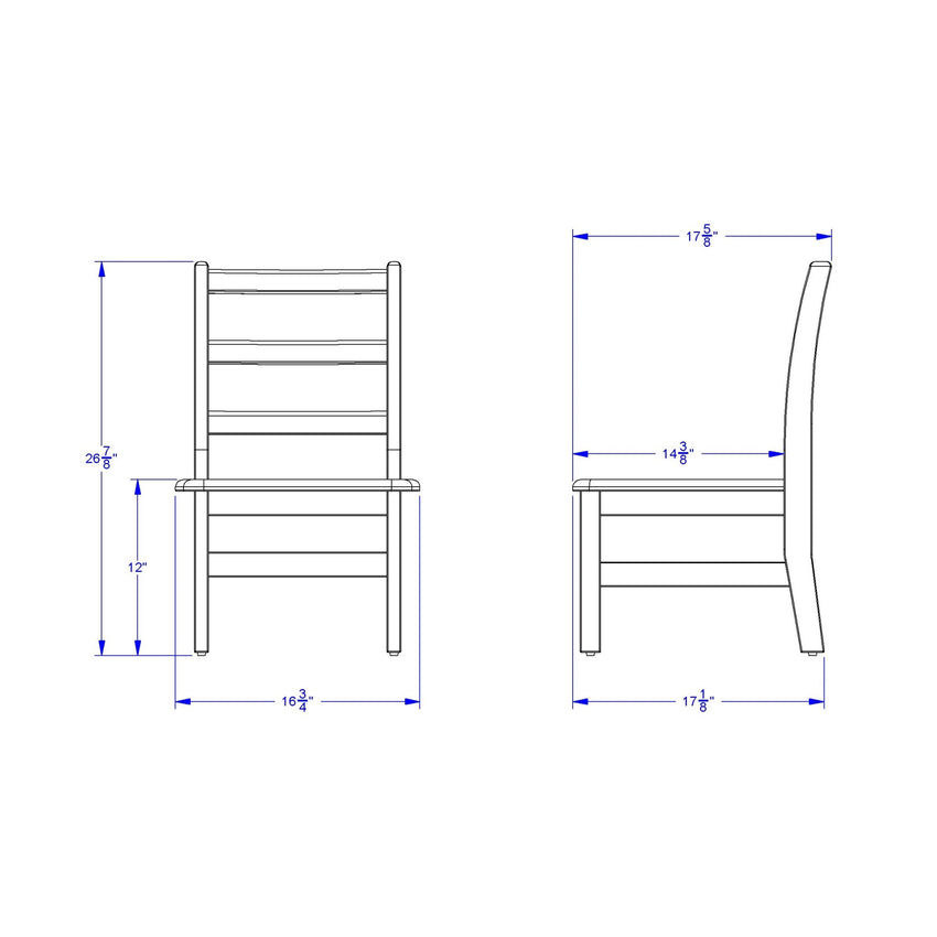 Jonti - Craft Instructor’s Ladderback Chair Pair - 12" Height - SchoolOutlet