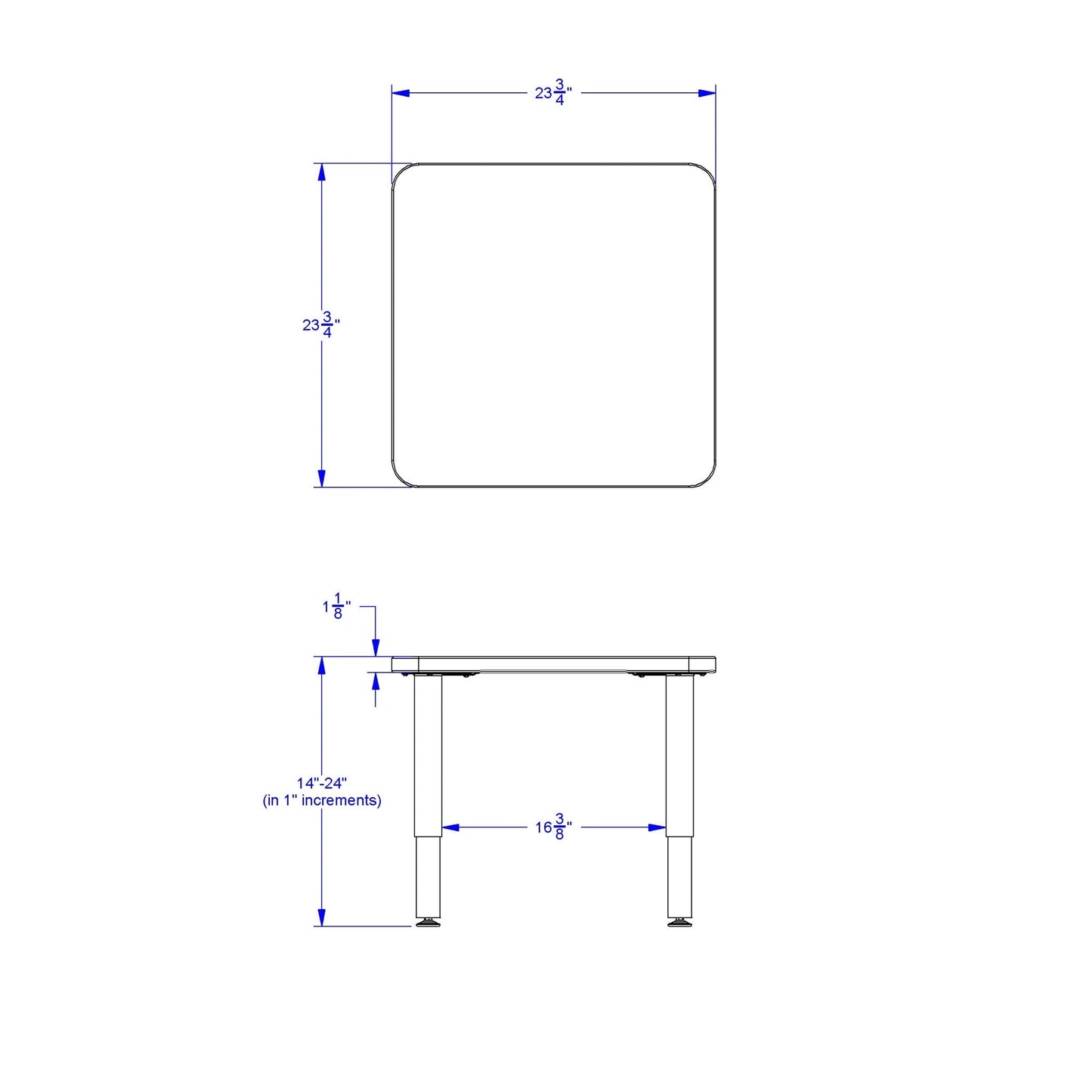 Jonti - Craft Purpose+ Square Table - 24" x 24" - SchoolOutlet