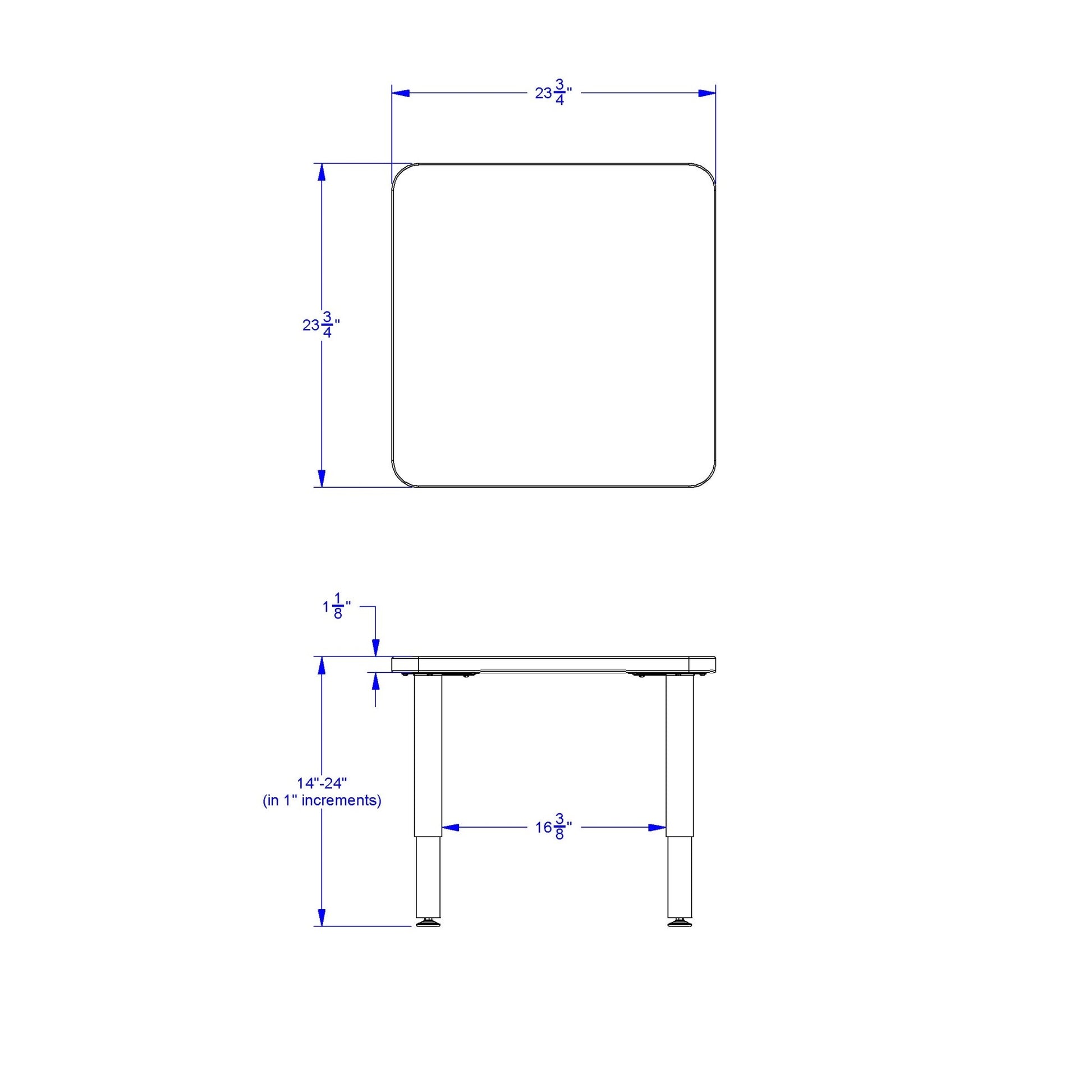 Jonti - Craft Purpose+ Square Table - 24" x 24" - SchoolOutlet