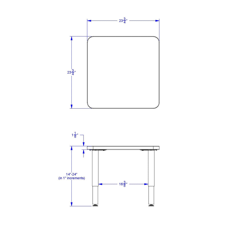 Jonti - Craft Purpose+ Square Table - 24" x 24" - SchoolOutlet