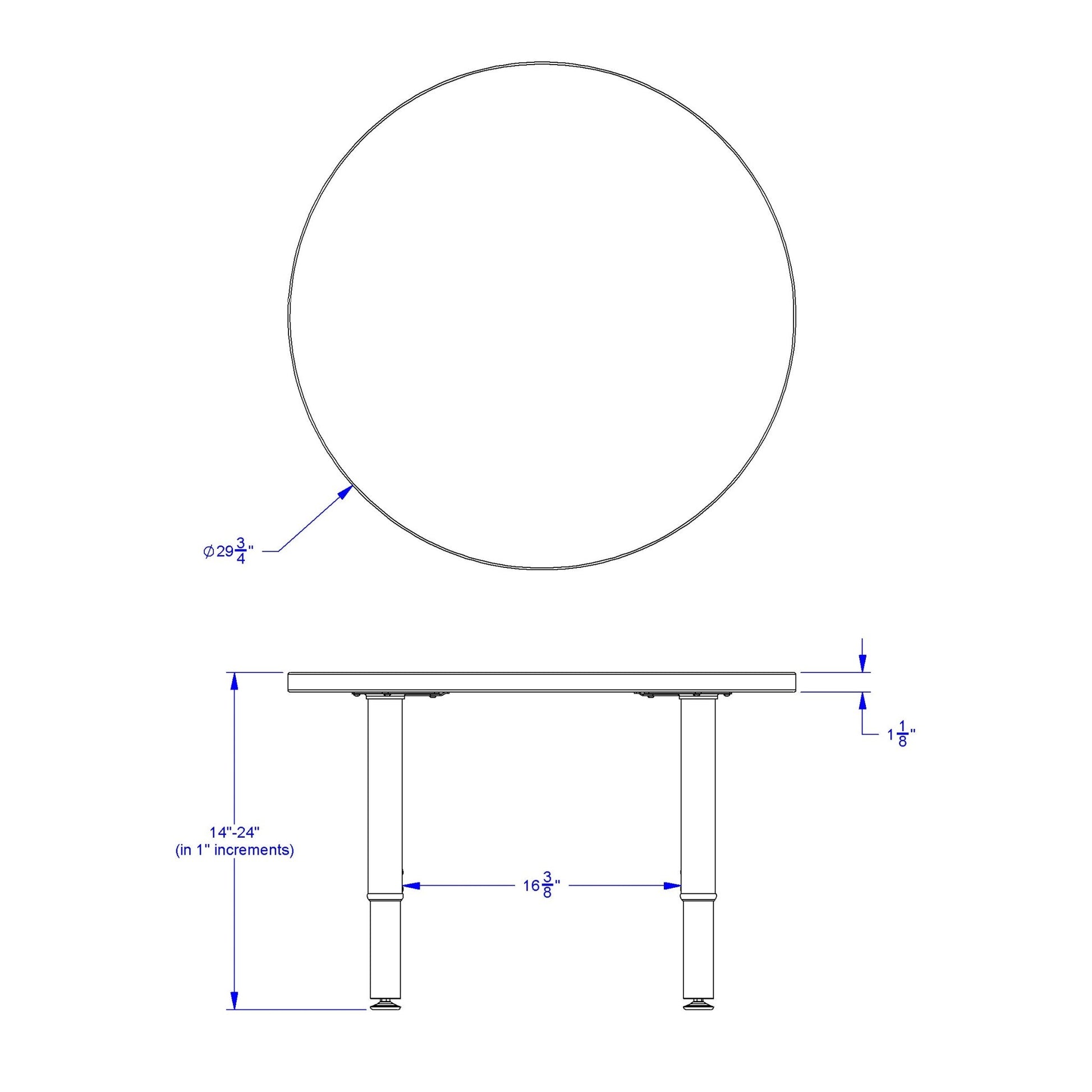 Jonti - Craft Purpose+ Round Table - 30" Diameter - SchoolOutlet