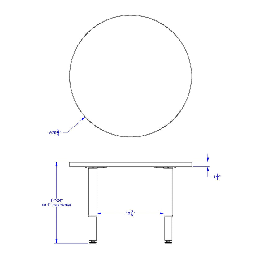 Jonti - Craft Purpose+ Round Table - 30" Diameter - SchoolOutlet