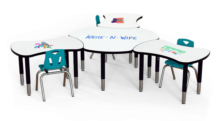 Berries Dry Erase Collaborative Bowtie Table - 24" X 35" - SchoolOutlet