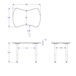 Berries Dry Erase Collaborative Bowtie Table - 24