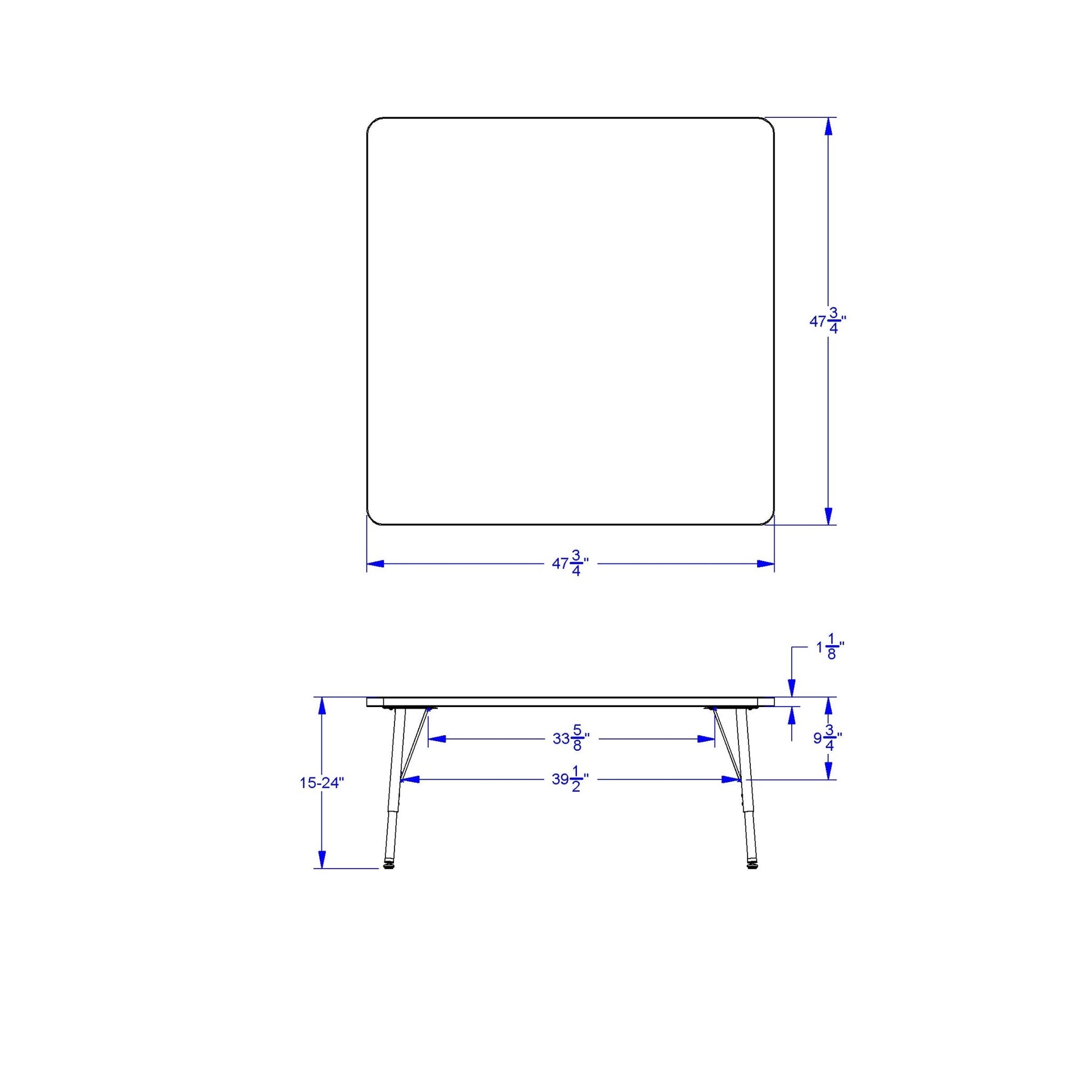 Berries Square Activity Table - 48" X 48", Elementary - height - SchoolOutlet