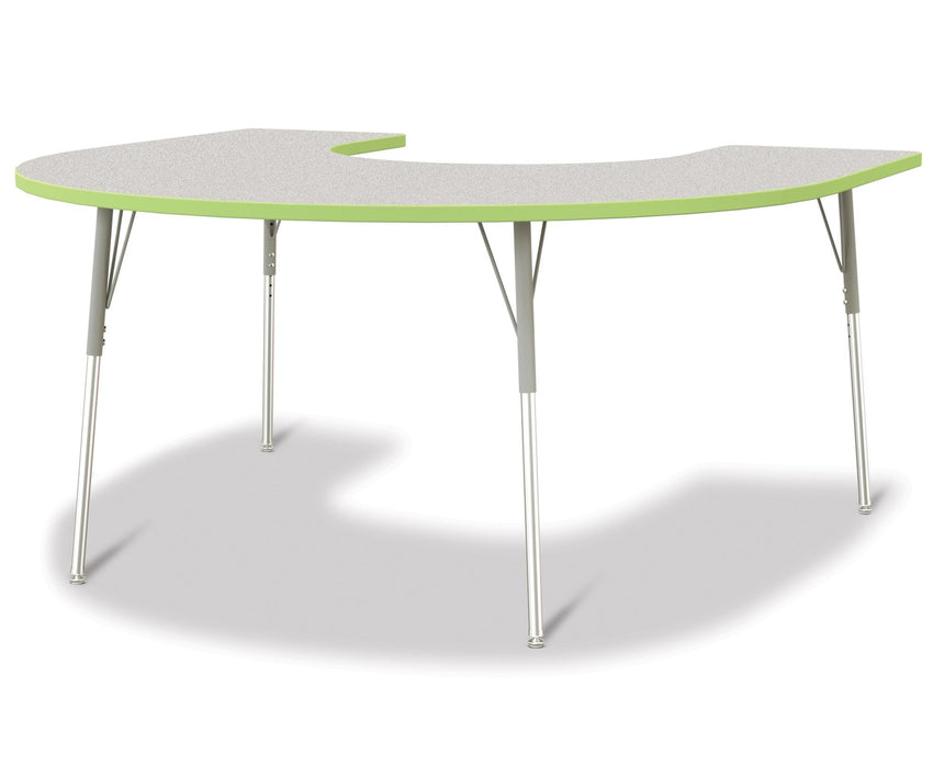 Berries Horseshoe Activity Table - 66" X 60", Adult - height (24" - 31") - SchoolOutlet