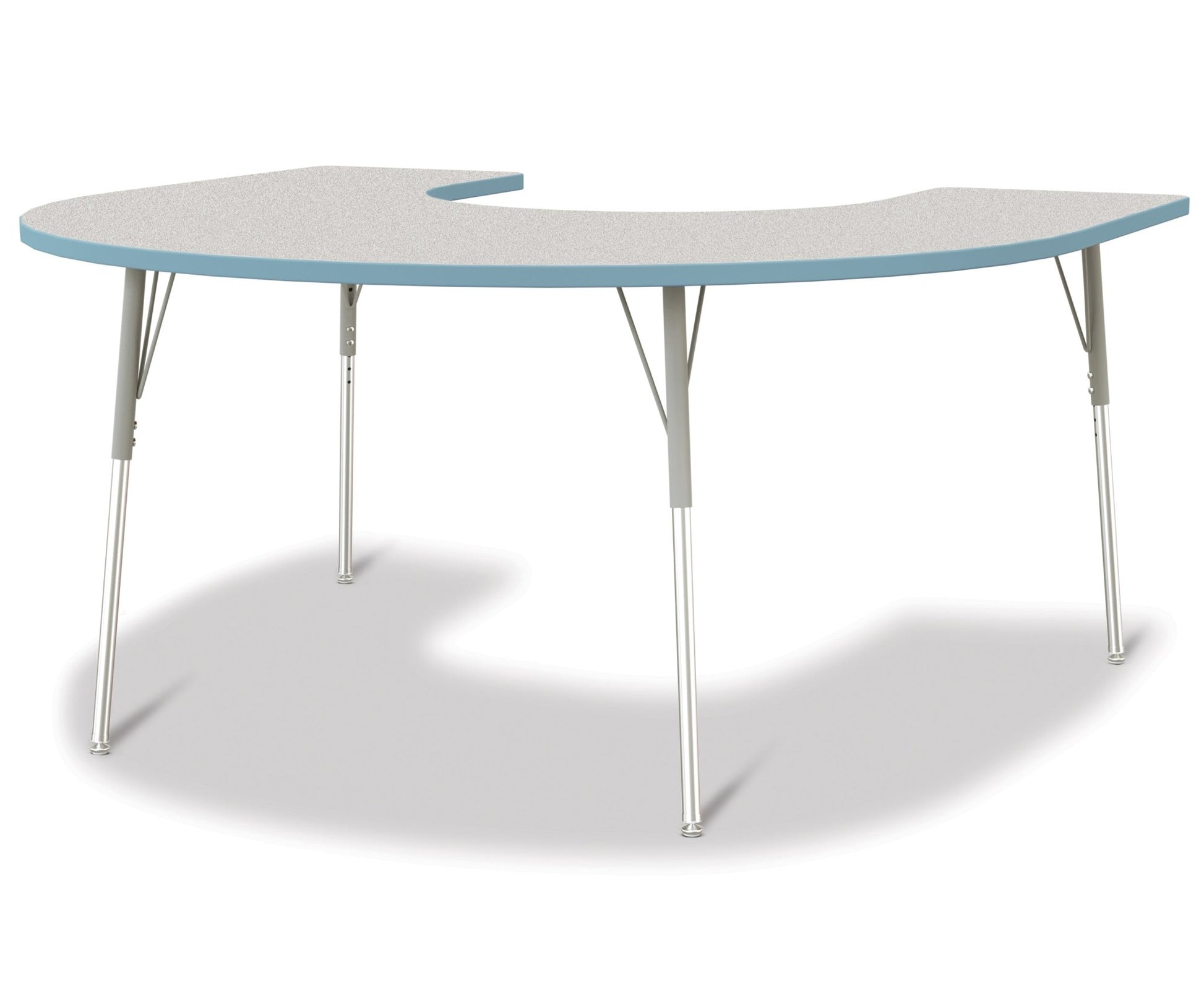 Berries Horseshoe Activity Table - 66" X 60", Adult - height (24" - 31") - SchoolOutlet