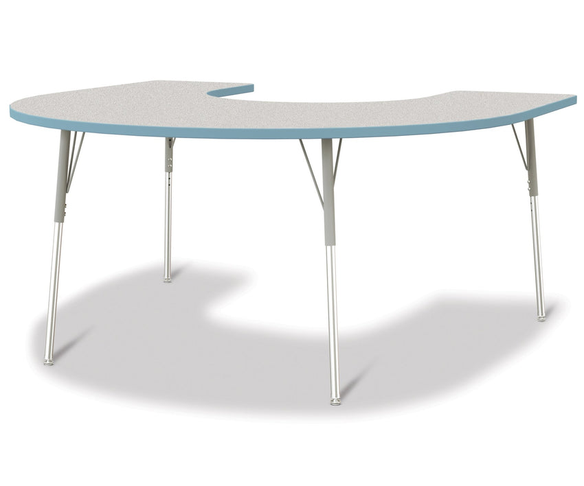 Berries Horseshoe Activity Table - 66" X 60", Adult - height (24" - 31") - SchoolOutlet