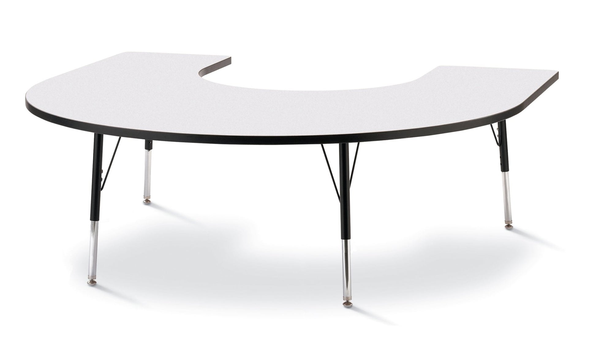 Berries Horseshoe Activity Table - 66" X 60", Adult - height (24" - 31") - SchoolOutlet