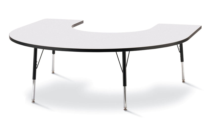 Berries Horseshoe Activity Table - 66" X 60", Adult - height (24" - 31") - SchoolOutlet
