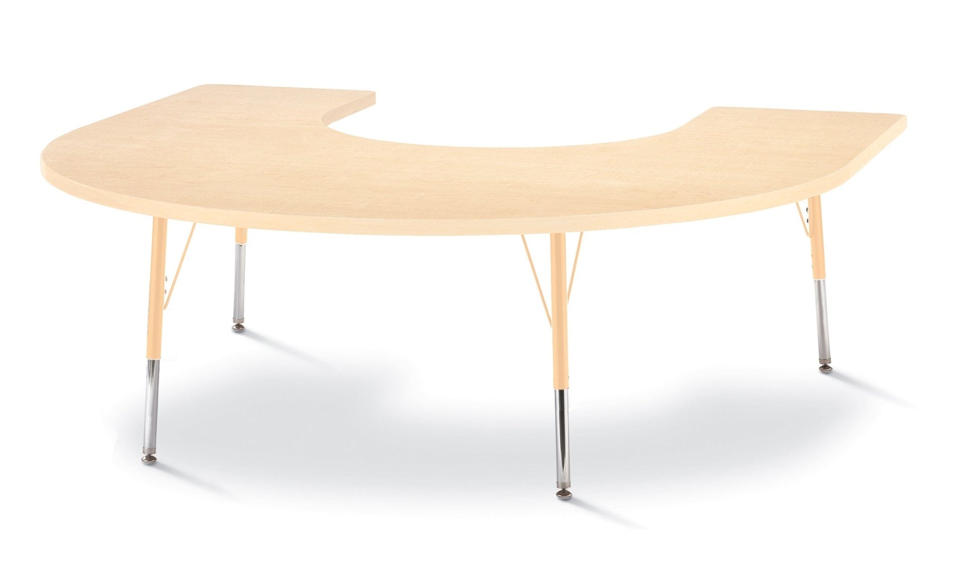 Berries Horseshoe Activity Table - 66" X 60", Adult - height (24" - 31") - SchoolOutlet