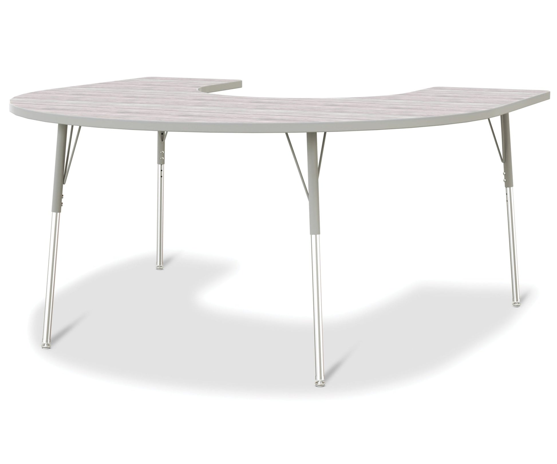 Berries Horseshoe Activity Table - 66" X 60", Adult - height (24" - 31") - SchoolOutlet