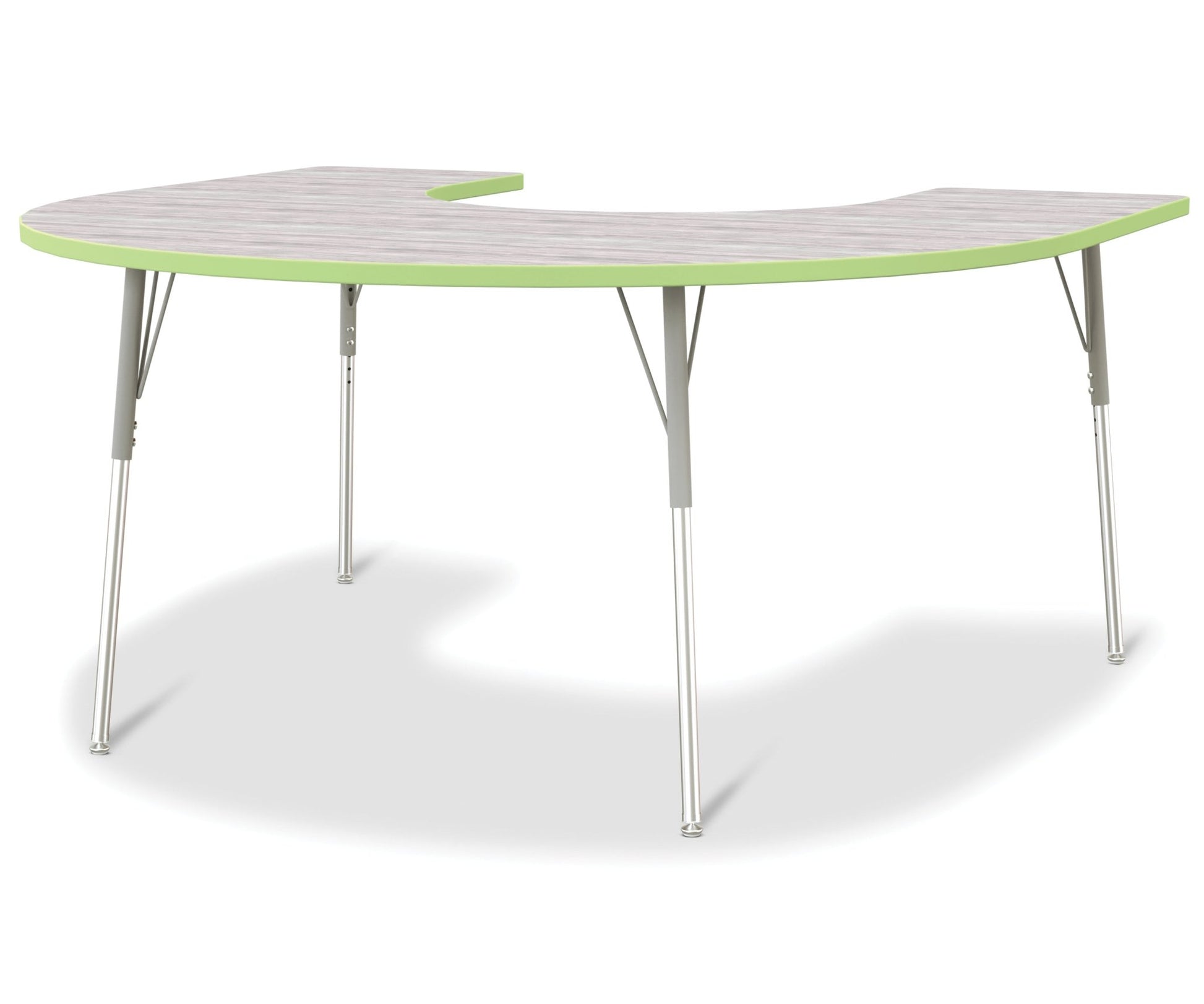 Berries Horseshoe Activity Table - 66" X 60", Adult - height (24" - 31") - SchoolOutlet