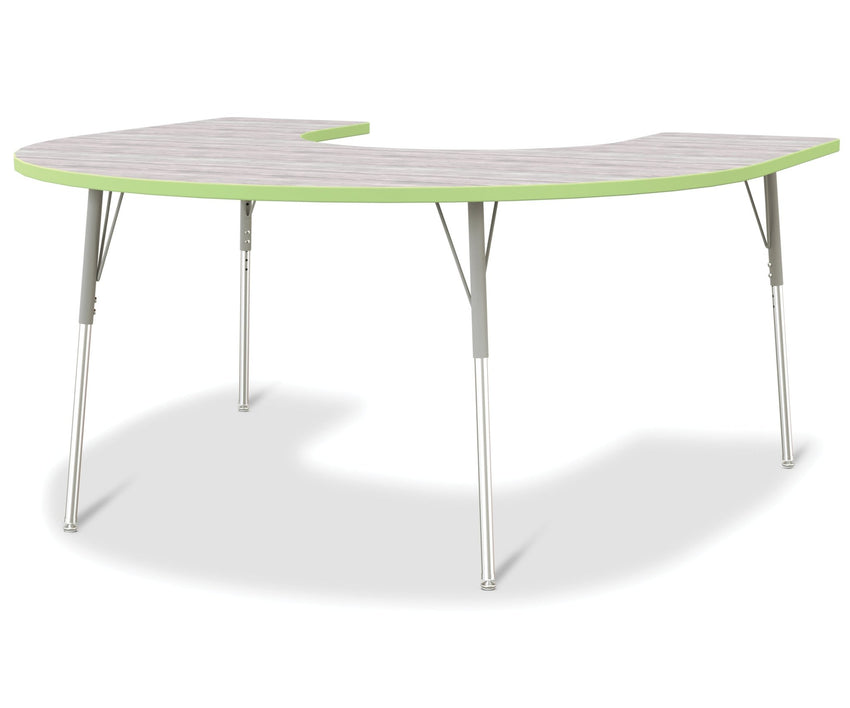 Berries Horseshoe Activity Table - 66" X 60", Adult - height (24" - 31") - SchoolOutlet