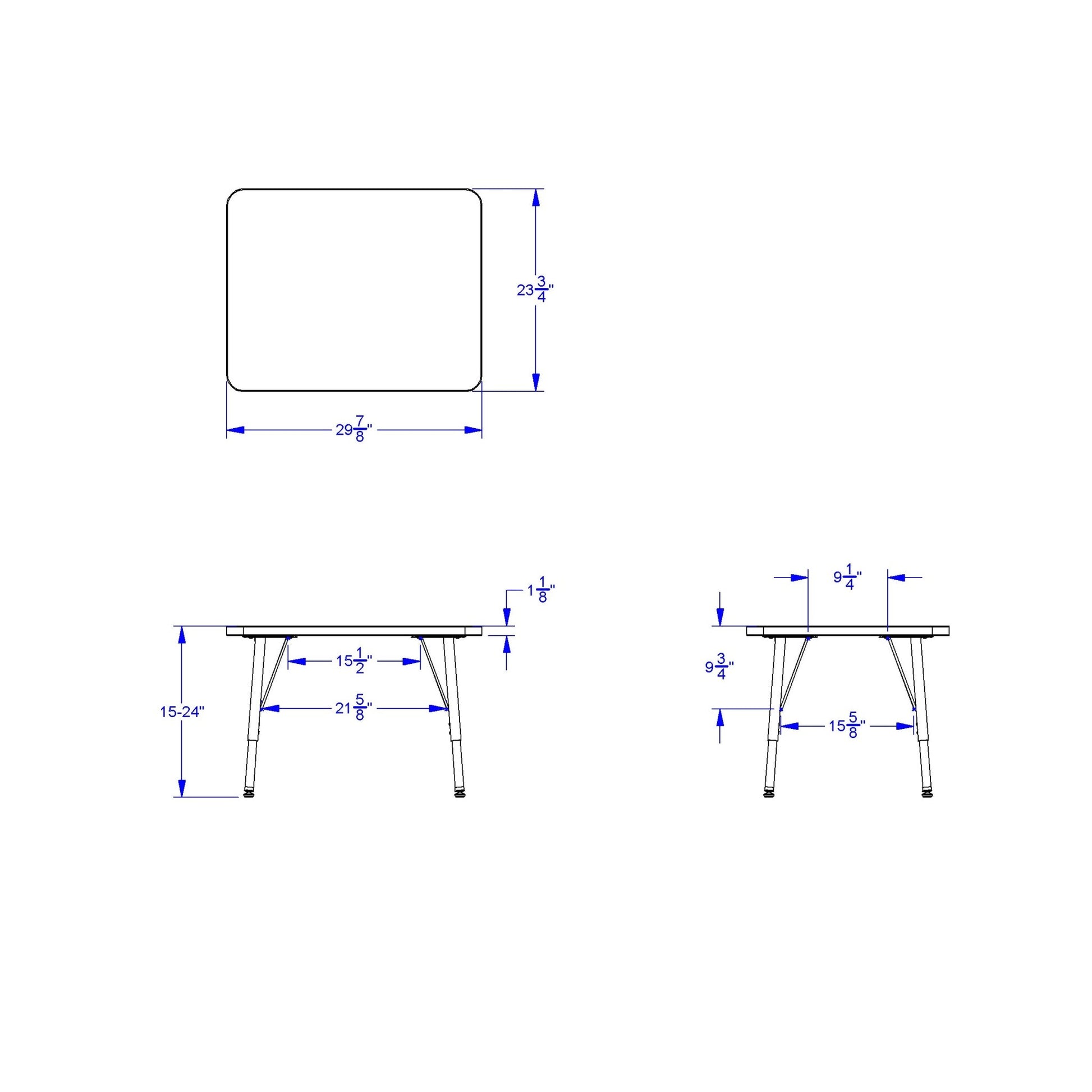 Berries Rectangle Student Desk - 24" X 30", Elementary - height (15" - 24") - SchoolOutlet