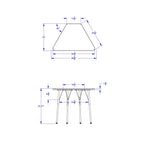 Berries Tall Trapezoid Desk - SchoolOutlet