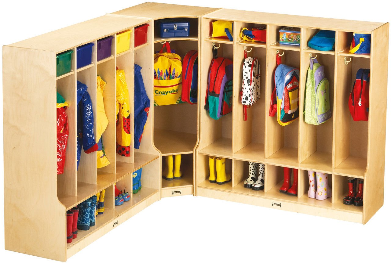 Jonti-Craft Corner Coat Locker with Step (Jonti-Craft JON-6686JC) - SchoolOutlet