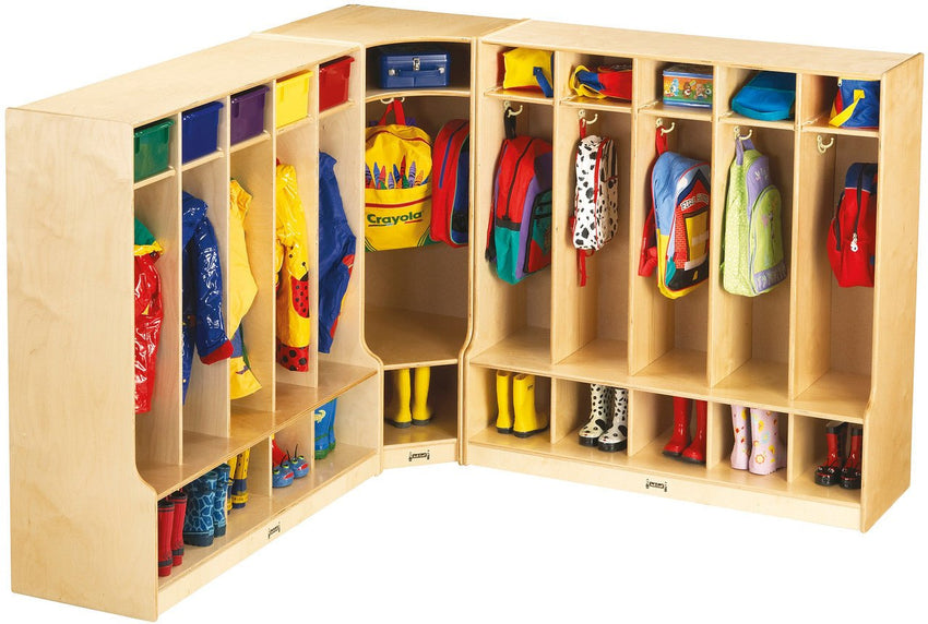 Jonti-Craft Corner Coat Locker with Step (Jonti-Craft JON-6686JC) - SchoolOutlet