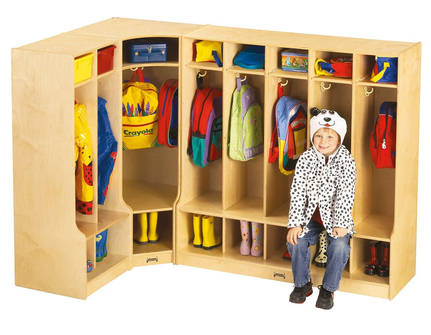Jonti-Craft Corner Coat Locker with Step (Jonti-Craft JON-6686JC) - SchoolOutlet