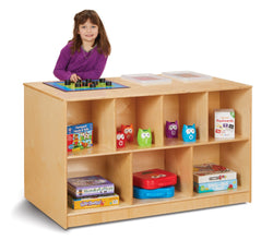Jonti-Craft Mobile Twin Storage Island - with Clear Trays