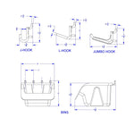 Jonti - Craft Pegboard Hooks & Bins - 43 Piece Set - SchoolOutlet