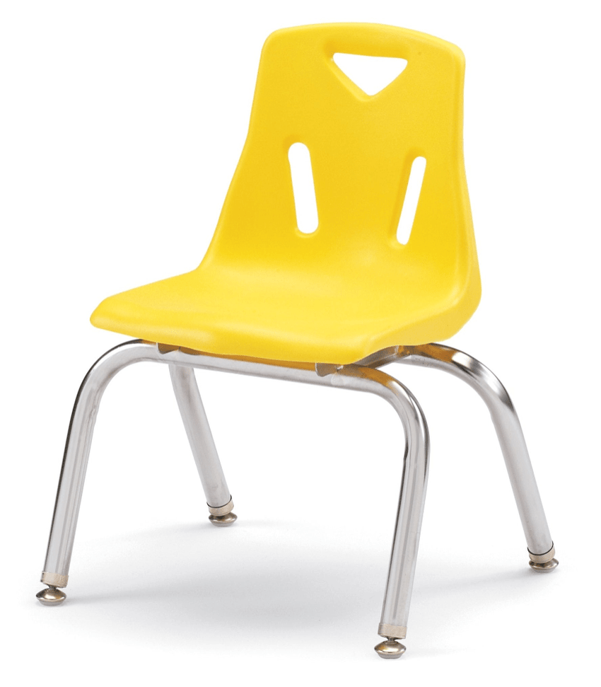 Jonti-Craft Stackable School Chair with Chrome Legs 10" Seat Height (JON-8140JC) - SchoolOutlet