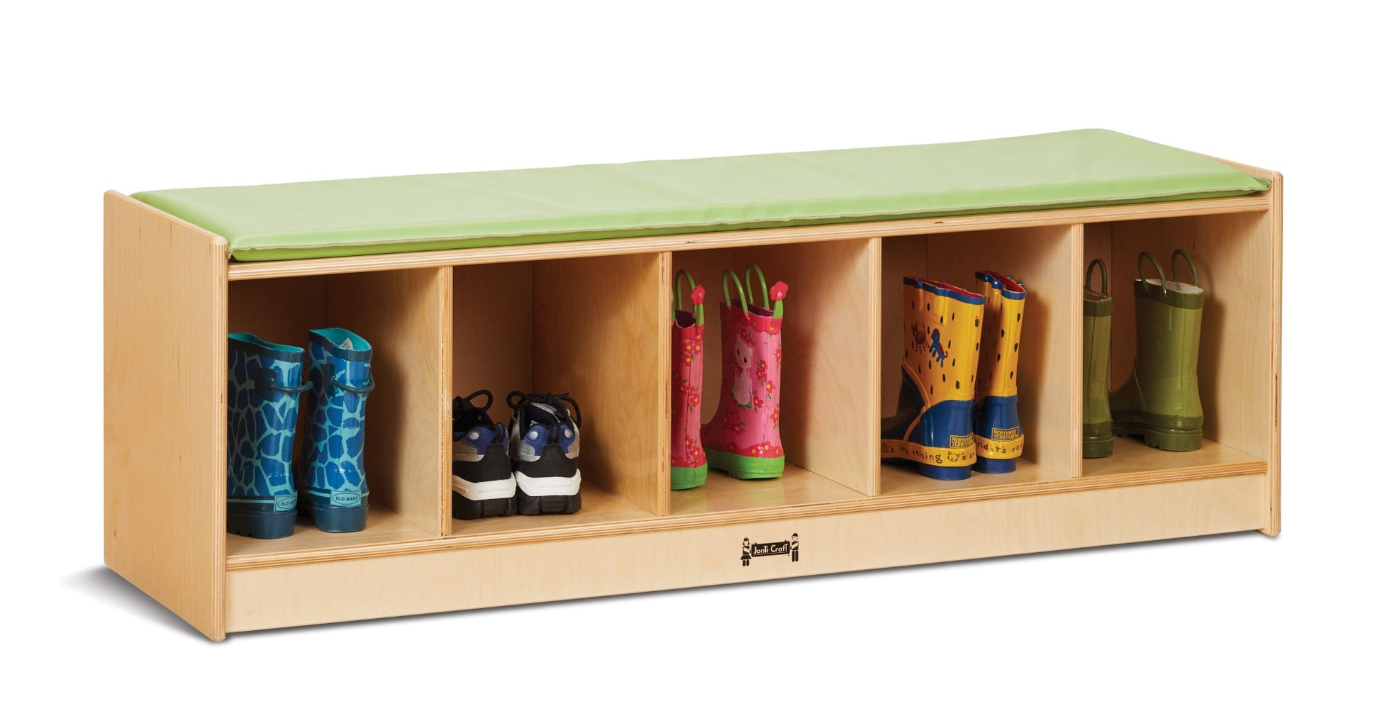 Jonti - Craft 5 Section Bench Locker - Key Lime - SchoolOutlet