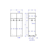 Jonti - Craft 2 Section Hanging Locker - without Tubs - SchoolOutlet