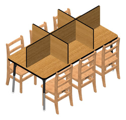 Berries Study Carrel - 6 Carrels - Large