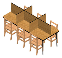 Berries Study Carrel - 6 Carrels - Standard