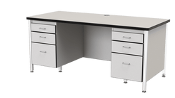 Berries Teachers' 66" Desk with 2 Pedestals