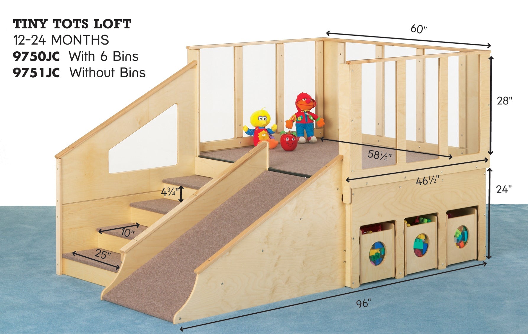 Jonti - Craft Tiny Tots Loft - 12 - 24 Months - with Bins - SchoolOutlet