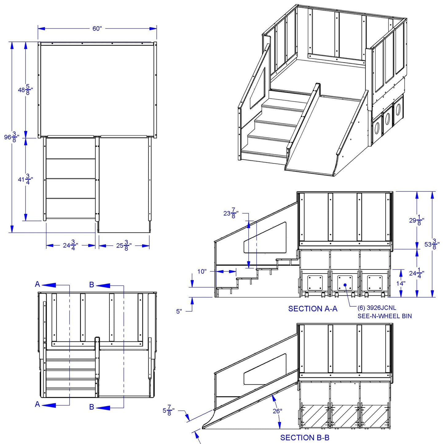 Jonti - Craft Tiny Tots Loft - 12 - 24 Months - with Bins - SchoolOutlet