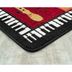 Joy Carpets Recorderific Rectangular Area Rug 7'8" x 10'9" in Multi Color (JOY-2186D-01)