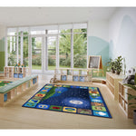 Joy Carpets Peaceful Planet Rectangular Area Rug 10'9