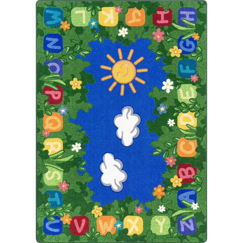 Joy Carpets Learning Garden Rectangular Area Rug 5'4" x 7'8" in Multi Color (JOY - 2208C - 01) - SchoolOutlet