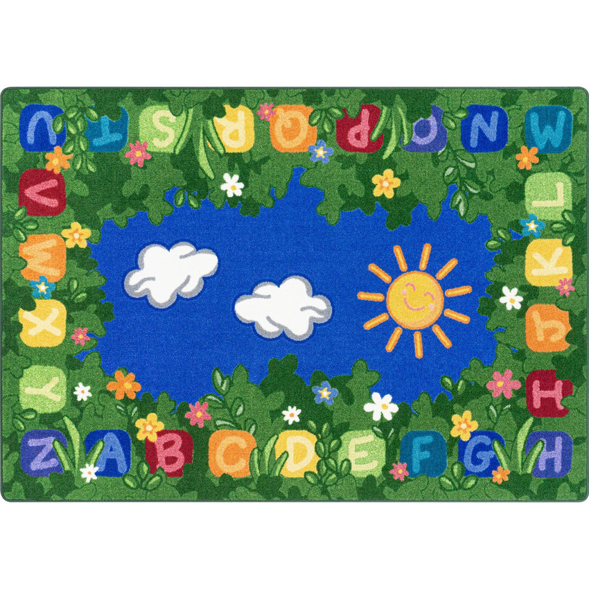 Joy Carpets Learning Garden Rectangular Area Rug 5'4" x 7'8" in Multi Color (JOY - 2208C - 01) - SchoolOutlet