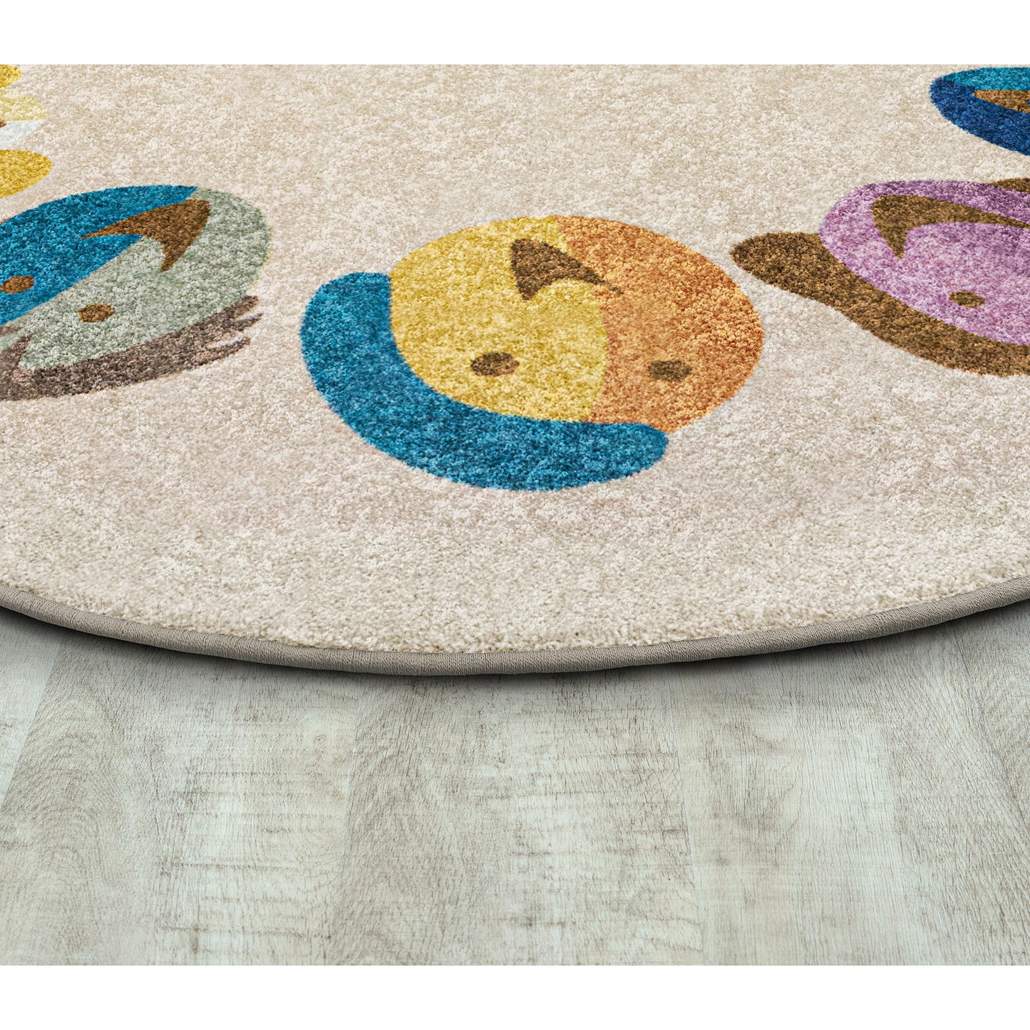 Joy Carpets Faces of Joy Oval Area Rug 7'8" x 10'9" in Multi Color (JOY - 2209DD - 01) - SchoolOutlet