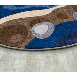 Joy Carpets Serenity Brook Round Area Rug 7'7" in Multi Color (JOY-2210E-01)