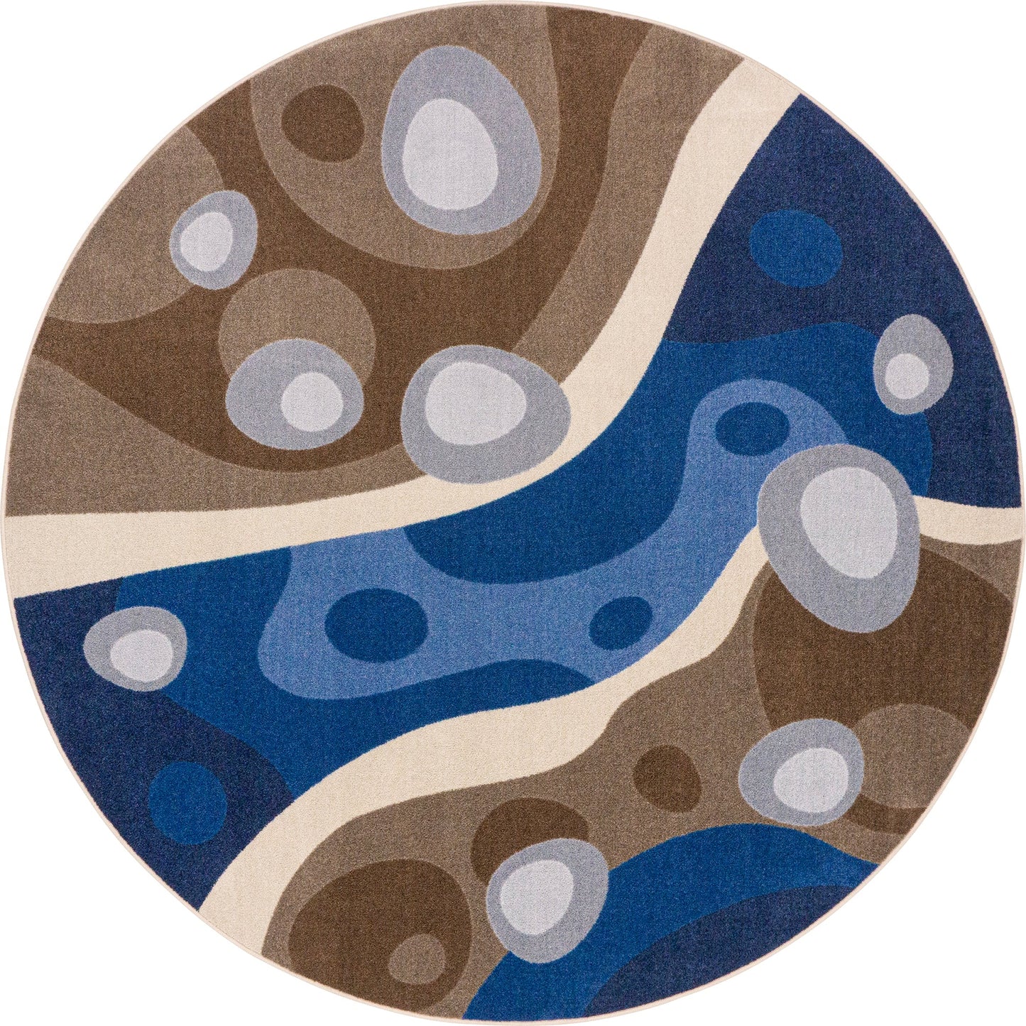 Joy Carpets Serenity Brook Round Area Rug 13'2" in Multi Color (JOY - 2210XLE - 01) - SchoolOutlet