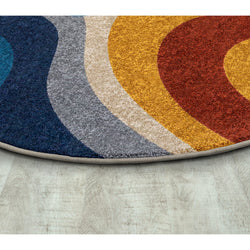 Joy Carpets Warm Embrace Round Area Rug 13'2" in Multi Color (JOY-2211XLE-01)