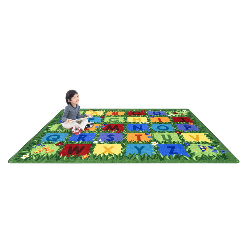Joy Carpets Field of Learning Rectangular Area Rug 10'9" x 13'2" in Multi Color (JOY - 2216G - 01) - SchoolOutlet