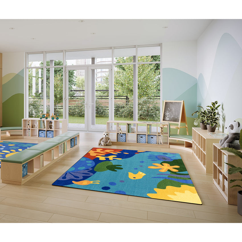 Joy Carpets Just Pretend Rectangular Area Rug 10'9" x 13'2" in Multi Color (JOY - 2218G - 01) - SchoolOutlet