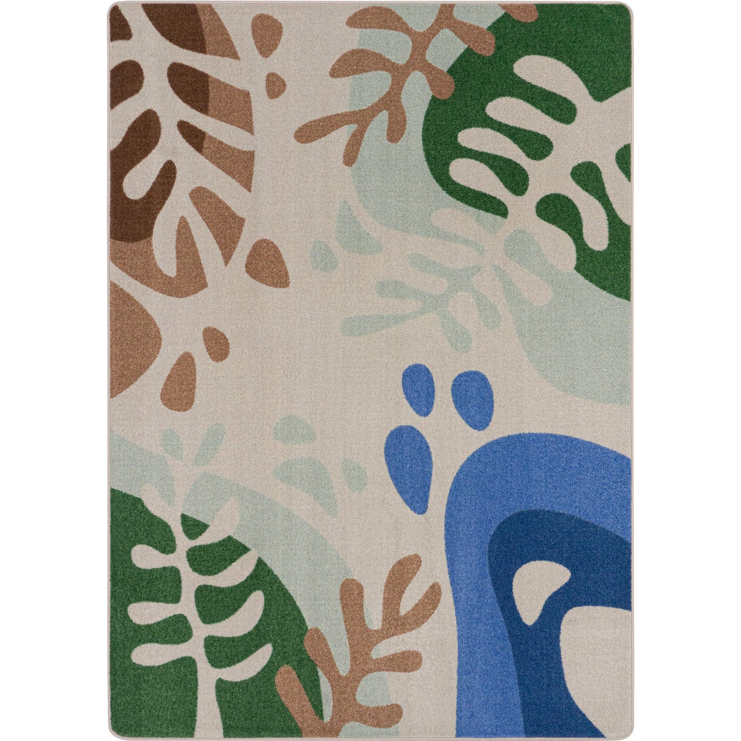 Joy Carpets Nature Forms Rectangular Area Rug 5'4" x 7'8" in Multi Color (JOY - 2219C - 01) - SchoolOutlet