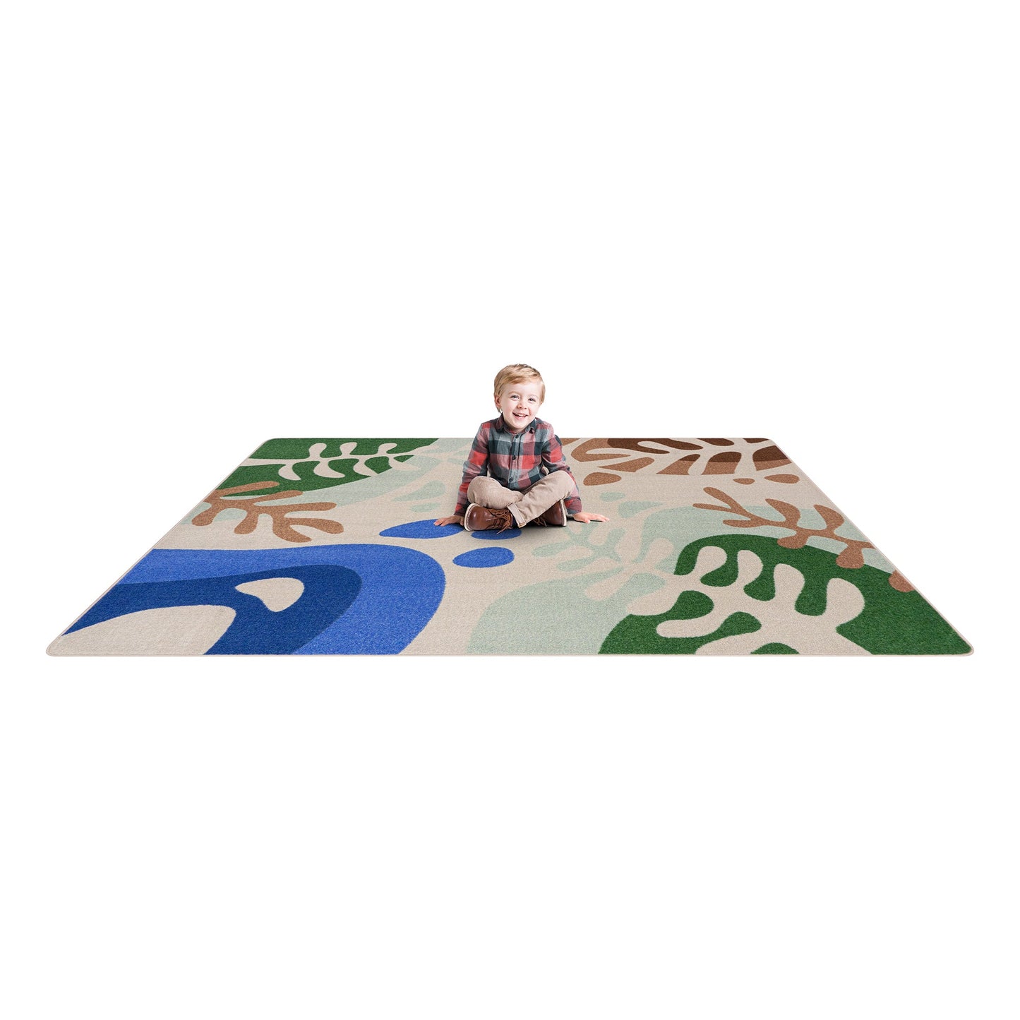Joy Carpets Nature Forms Rectangular Area Rug 5'4" x 7'8" in Multi Color (JOY - 2219C - 01) - SchoolOutlet