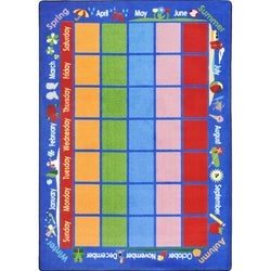 Joy Carpets Celebrations Calendar Rug 10'9" x 13'2" Multicolor Area Rug (1627G)