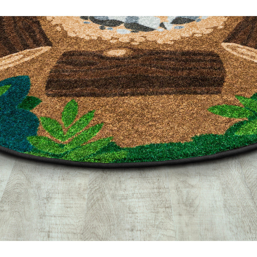 Joy Carpets Campfire Fun 7'7" Round Area Rug in Color Multi (JOY - 2015E) - SchoolOutlet