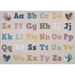 Joy Carpets Alphabet for Everyone 5'4" x 7'8" Rectangle Area Rug in Color Multi (JOY-2174C-02)