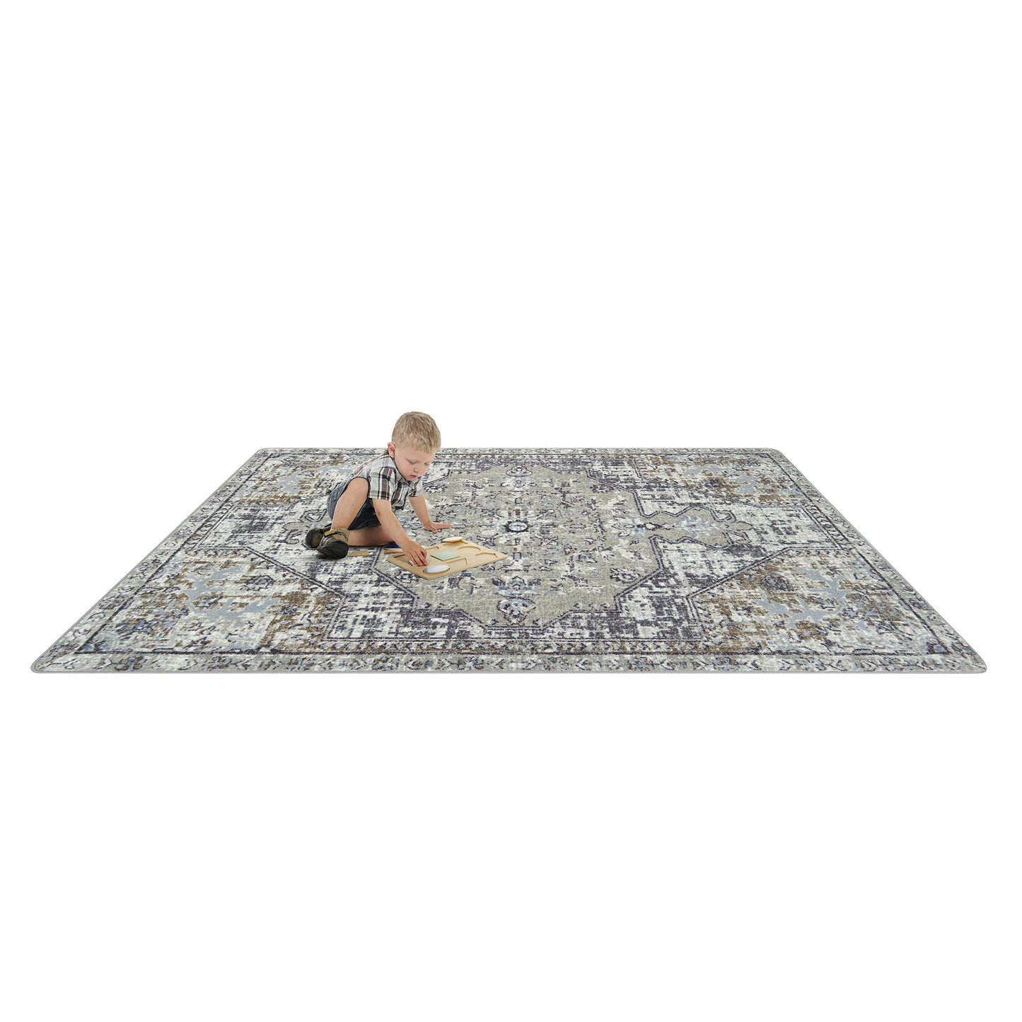 Joy Carpets Canyon Tapestry 3'10" x 5'4" Rectangle Area Rug (JOY - 2176B) - SchoolOutlet
